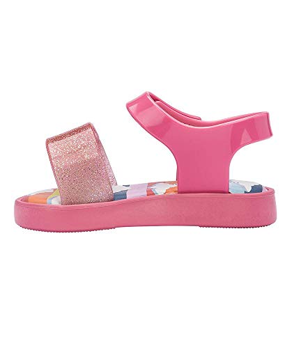 SANDÁLIA MINI MELISSA JUMP SUNNY DAY BABY PRETO/ROSA/BRANCO 33343 TAMANHO:22;COR:ROSA