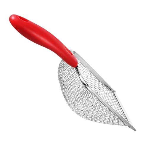 BESPORTBLE Cat Litter Shovel Mesh Sand Cat Litter Scoops Sift Scooper Scoop for Cat Litter Cat Poop Scoop Metal Litter Scoop Cat Litter Scoop Metal Stainless Steel Red