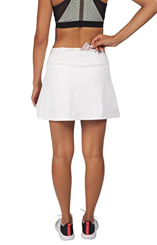 Nautica Womens Golf Tennis Skorts Skirts Athletic Activewear Workout Active Running Gym Sport Casual Skort With Pocket White #TOP2