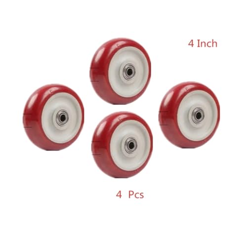 Roulettes robustes en polyuréthane de 4 pouces avec pivot renforcé
