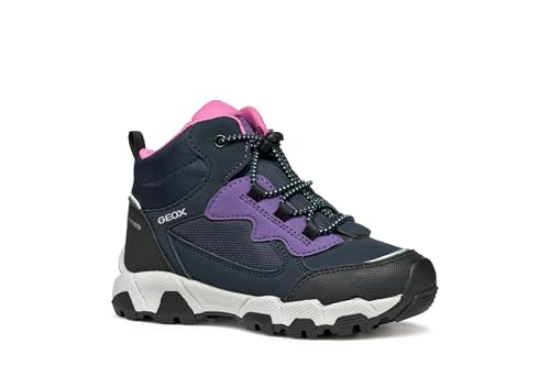 Geox Mädchen J Magnetar G. B ABX Sneaker, Navy Violet, 36 EU