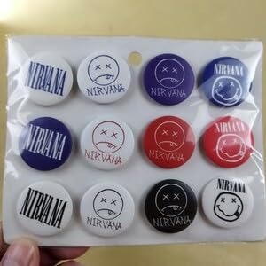 Amazon | 缶バッジ12個セットNIRVANA ニルヴァーナ3.1センチ⑥