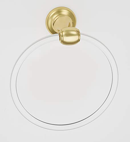 Alno Royale Acrylic Bath, Towel Ring, UNLACQUERED Brass