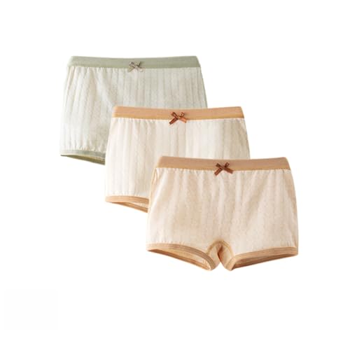 GZMM Girls Organic Cotton Underwear Briefs Toddler Boyshort Soft Breathable Hipster Panties 3-Pack for 3-13 Years