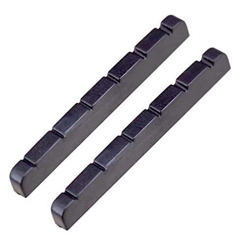Baosity 2 Pack Electric Guitar Nut Slotted For St Tl Style Guitar Replacement, Black #TOP9