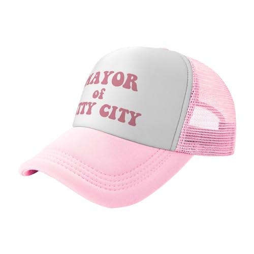 Image of You Find It Offensive? I Find It Funny Trucker Hats for Women Pink Men Funny Slogan Pink Hats for Men