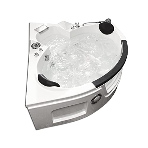 Vasca idromassaggio angolare bianca 135 x 135 cm