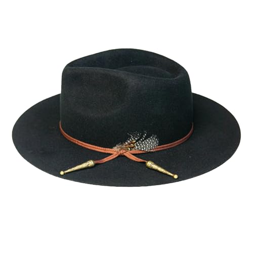 Chapeau unisexe en laine denim tendance pour fêtes et voyages