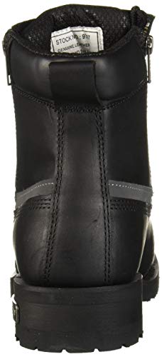 Ad Tec Men's Double Side Zipper, Reflective Riding Boot Full Grain Black Leather3