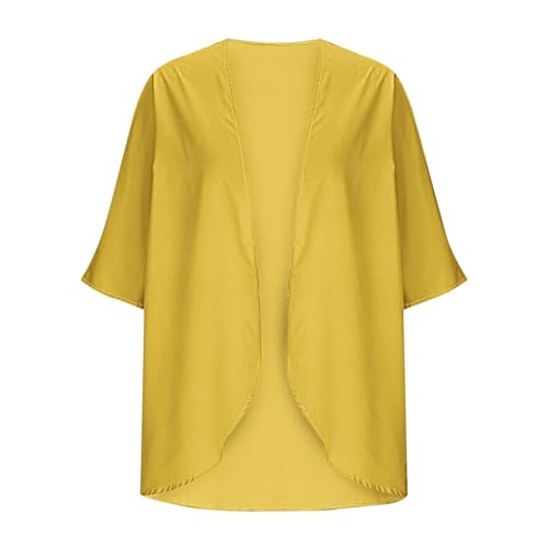 3-14T Baby Girls Cardigan Tops Fashion Solid Front-Open 3/4 Length Sleeves Soft Comfy Beach Casual Blouse Tops3