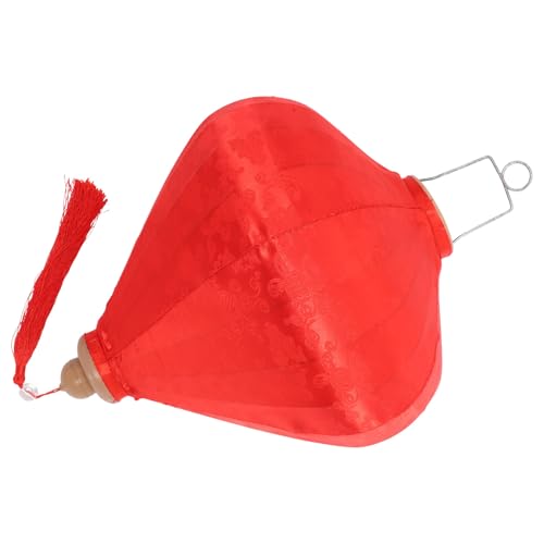 LOORGVEL Farol Vietnamita Colgante Rojo de Tela Linterna para Bodas y Festivales Asiático para Jardín y Decoración Oriental Pantalla de Lámpara Creativa