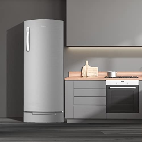 Image of Whirlpool 236 L 4 Star Inverter Direct-Cool Single Door Refrigerator (260 IMPRO PLUS ROY 4S INV ALPHA STEEL-Z, Alpha Steel, Auto Defrost Technology, Base Stand with Drawer, 2023 Model)