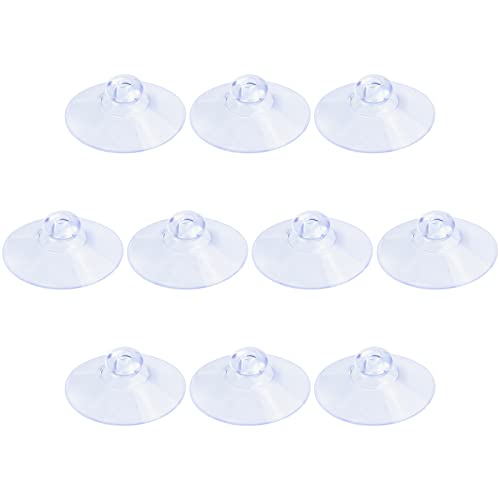 Pawfly 10 Pack Suction Cups 1.2 Inch, PVC Plastic Sucker Without Hooks for Home Kitchen Bathroom Organization Christmas Decoration Window