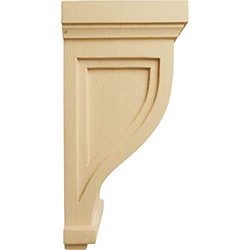 Ekena Millwork COR04X05X10TRAL Traditional Recessed Wood Corbels, 4 3/4"W X 5"D X 10"H, Alder thumb #2