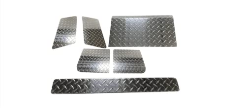 PBR Products Compatible with Ezgo Marathon Golf Cart Diamond Plate Deluxe kit 6 Piece Rear Silver