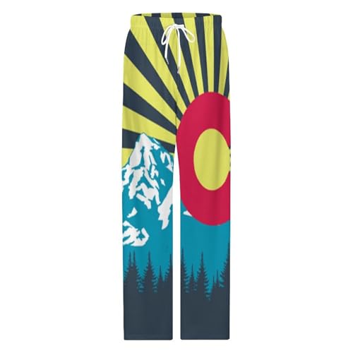 Colorado Flag Mens Pajama Pants Loose-Fit Pjs Bottoms Lounge Pant Sleepwear with Pockets3