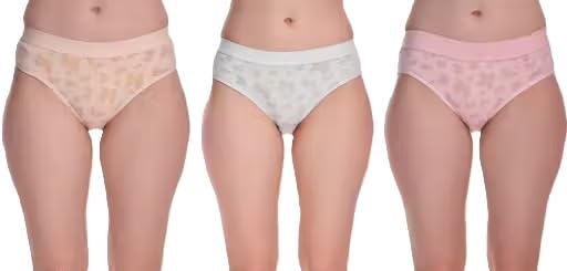 Cotton Blend Women Hipster Panty Pack of 3 with Full Coverage Comfortable Fit for Daily Use Multi M Multicolour-image-29