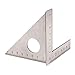 KISSTAKER Stainless Steel Woodworking Ruler, Stainless Steel Woodworking Ruler Square Layout Miter Triangle Rafter 45 Degree 90 Degree Metric Gauge Measuring Tools