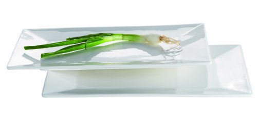 Domestic Professional 923310 Set de Plat Rectangulaire 28 X 17,5 cm 2 Pièces Trendy Line