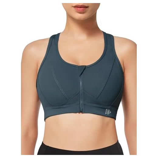 Clyhon 16-teiliges Set BH-Clip, rutschfest, aus Jersey-Kunststoff, BH-Zubehör, verwendet zur Befestigung des BH-Gurts 3 Yvette Sport BH Starker Halt Vorderverschluss Große Größe Mesh Ringerrücken für Lauf Joggen Reiten, Grau, L