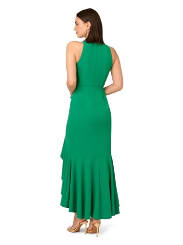 Image of Adrianna Papell Women's Beaded Crepe Halter Gown