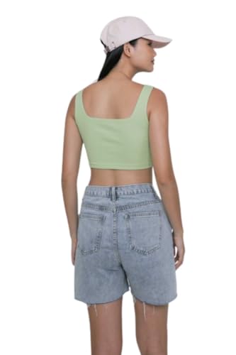 Image of Ben Martin Women's Cotton Stretchable Square Neck Sleeveless Tank Top