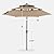 Best Choice Products 10ft 3-Tier Solar Patio Umbrella, Outdoor Market Sun Shade for Backyard, Deck, Poolside w/ 24 LED Lights, Tilt Adjustment, Easy Crank, 8 Ribs - Tan