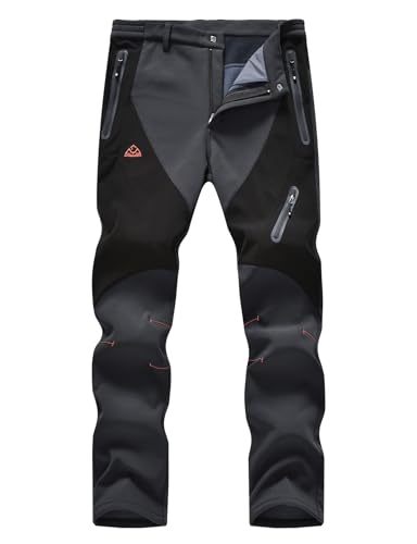Pantalon de randonnée imperméable homme en softshell isolant thermique - 7