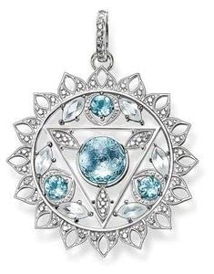 Pendentif Vishuddha topaze bleue aide à atteindre des positions très positives