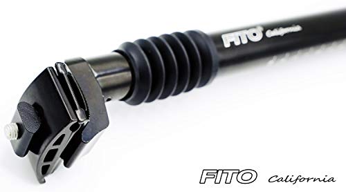 Fito 28.6mm x 350mm Bicycle Suspension Seat Post Seatpost with Clamp - Black - Thumbnail 5