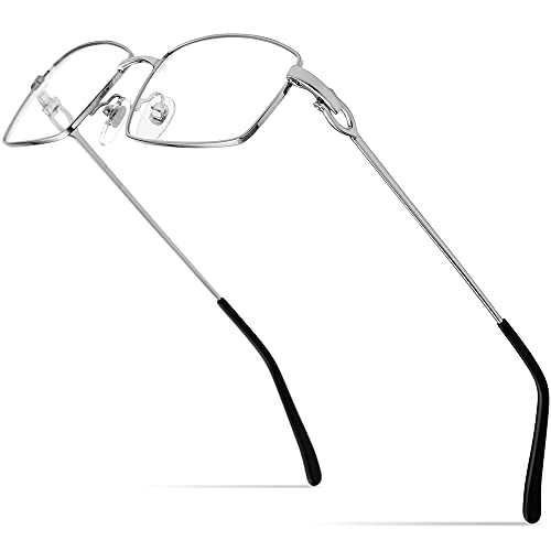 Image of HEPIDEM Vintage Style Rectangular Metal Eyeglasses for Men,New Retro Square Optical Glasses Frame