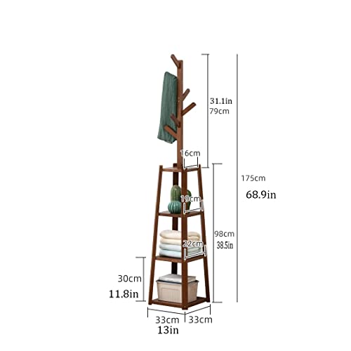 Étagère à manteau vertical robuste et meuble de rangement d'angle pour maison