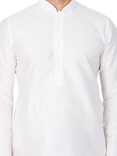 Image of VASTRAMAY Men's Silk Blend Kurta and Dhoti Set