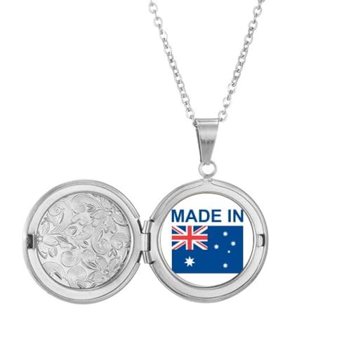 Collier médaillon d'amour style pays australien anniversaire
