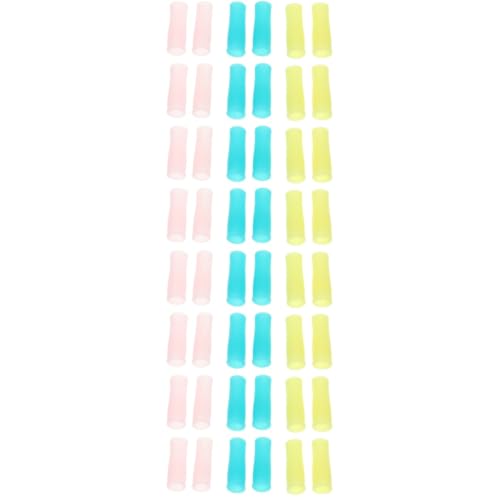 IWOWHERO 4sets Tweezer Caps Manicure Cuticle Sleeves Tip Covers for Shears Non-slip Cuticle Scissor Handle Covers 12pcs*4