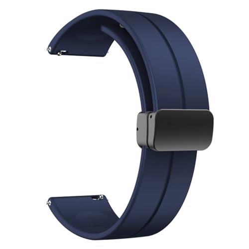 Image of T TECLUSIVE Premium Silicone Strap Band with Magnetic Lock 22mm Compatible for Galaxy Watch 3 45mm / Watch 46mm | S3 Frontier | Amazfit Stratos GTR | Fossil Gen 5 6 | Adjustable Silicon Band