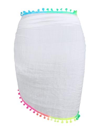 Image of ZAFUL Boho Beach Cover Ups for Women Sheer Sarong Coverups