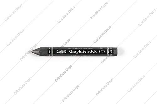 Koh-I-Noor 33897104 Progresso Jumbo Woodless Graphite Pencil 4B, Grey