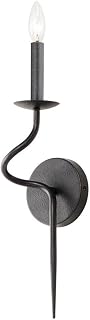 Maxim Padrona 1 Light Candle Style Wall Sconce with Black Oxide Finish