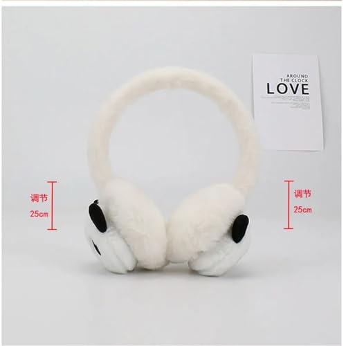 Cache-oreilles panda rose en peluche pour enfant et étudiant