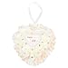 Sewroro Rose Ring Wedding Ring Pillow Romantic Lace Crystal Rose Heart Shape Ring Box Pillow Cushion Ring Bearer Pillow with Ribbon for Wedding Ceremony Supplies Gift Beige Jewelry Rings