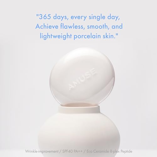 AMUSE SEOUL Ceramic Skin Perfector Cushion Foundation (02 HEALTHY) - Flawless Coverage, Semi Matte Glow, Long Lasting, Lightweight Satin Finish, Vegan, Korean Beauty Makeup (15g / 0.52oz.)