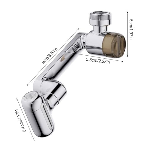 Extensor de grifo para evitar salpicaduras con rotación 1080 y filtro ajustable de ducha 7