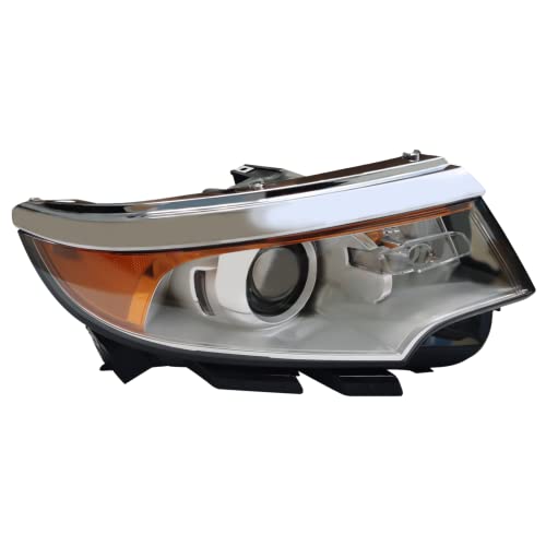 LOYALHEARTDY For 2011 2012 2013 2014Ford Edge SE SEL Limited Halogen Headlights Assembly with Bulb Right Side Headlights OE Replacement Headlamp Clear Lens Headlight - Passenger Side Headlight Only