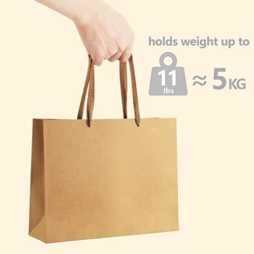 BagDream-Paper-Bags-106x31x83-25Pcs-Gift-Bags-Heavy-Duty-Kraft-Brown-Gift-Paper-Bags-with-Handles-Soft-Cloth-Party-Favor-Bags-Shopping-Bags-Retail-Merchandise-Bags-Wedding-Party-Gift-Bags