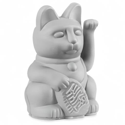 Amazon.com: DONKEY Lucky Cat Mini | Grey - Japanese Lucky