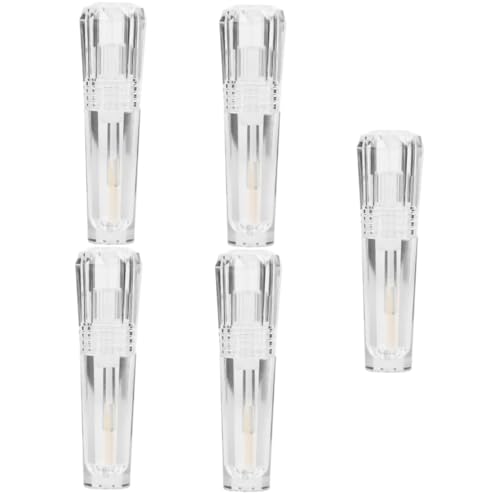 Healeved 5 Piezas Botella De Brillo De Labios Rociar Botella De Aceite De Labios Botella De Spray Contenedor De Brillo De Labios Muestra De Brillo De Labios Gelatina Transparent El Plastico
