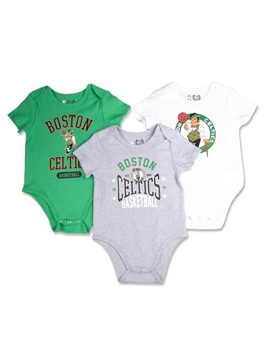 Image of Ultra Game Youth NBA Official Baby Super Soft Cotton 3 Pack Creeper Bodysuit