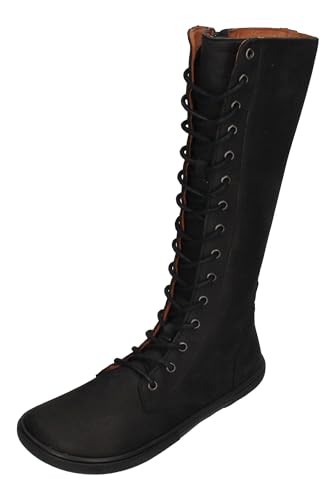 KOEL Damenschuhe - Barefoot Stiefel Flora - Black, Größe:37 EU