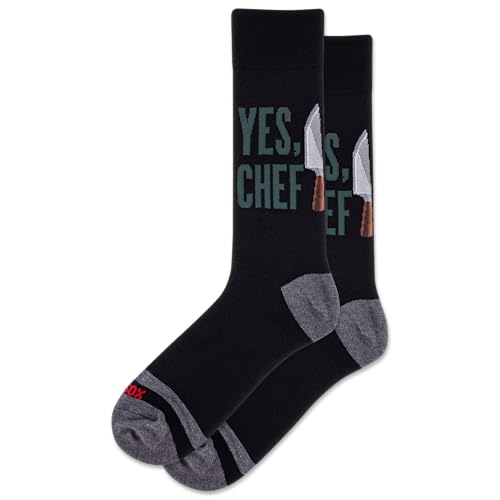 Hot Sox Men's Yes, Chef Crew Black Men's 6.5-12